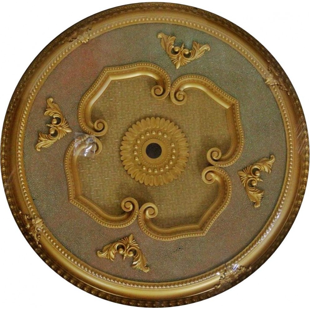 80 Cm Yuvarlak Osmanli Saray Tavan S-310 Avize Gobegi Altin Varak Kaplamali 3D